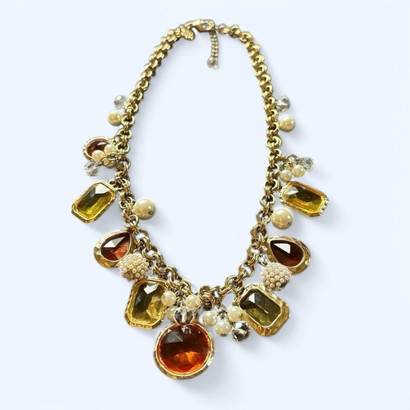 Elegant White House Black Market Gold and Orange Necklace - Picture 5 of 5